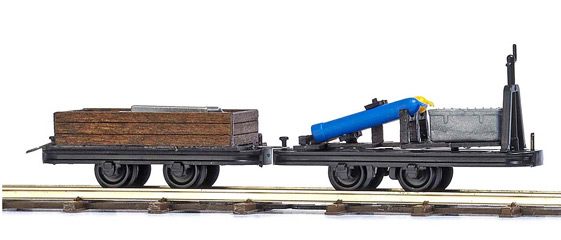 wagon Busch 2 wagons plats avec chargement