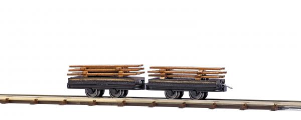 wagon Busch Wagons+planches 2p