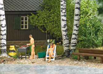 figurine Busch Barbecue nudiste