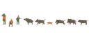 figurine Faller Chasseur et sangliers figurine Faller Chasseur et sangliers