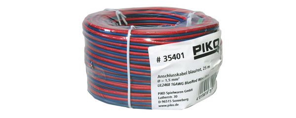 alimentation PIKO CABLE 2POLES ROUGE/BLEU   