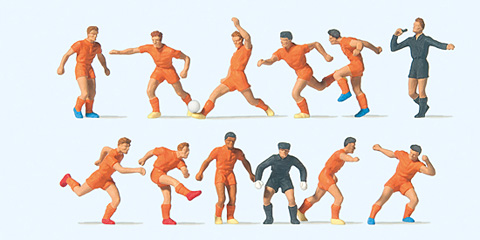 figurine Preiser Equipe de football orange