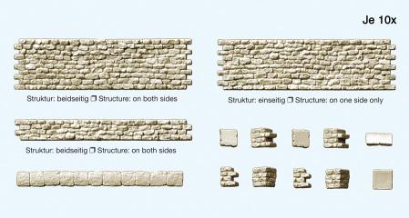 decors Preiser murs et murets en pierres